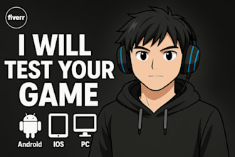 test your game and give detailed feedback