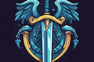 draw a custom fantasy, rpg, sci fi animated game logo