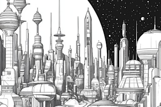 create a awesome quality cyberpunk city, sci fi art for you