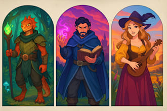 draw character design, concept art, illustration, dnd