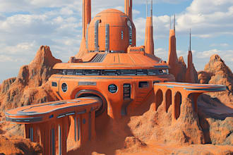 draw concept art illustration sci fi city, cyberpunk