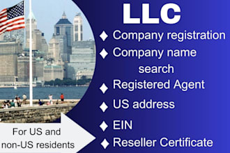register US llc and ein number within 24 hours