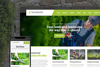 build landscaping, gardening, planting, snow removal, lawn care service website
