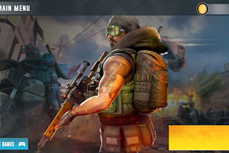 design  professional  shooting  PC and mobile game ui ux