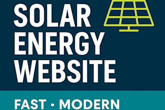 design a modern solar energy website for your business