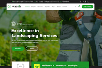 build a modern landscaping website lawn care website gardening cleaning website