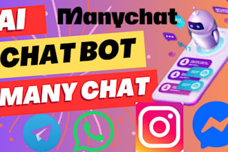 build ai chatbot for social media and websides using manychat botpress fb insta