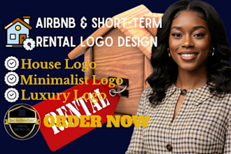 design a minimalist luxury logo for your airbnb, vacation, rental business