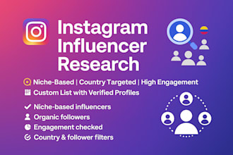 search find best instagram influencer research list for your niche