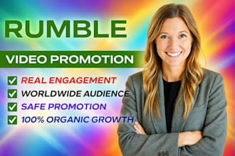 rumble video promotion, channel optimization and complete channel monetization