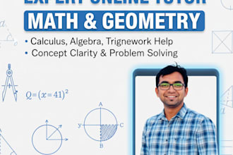 tutor math and geometry with clear solutions