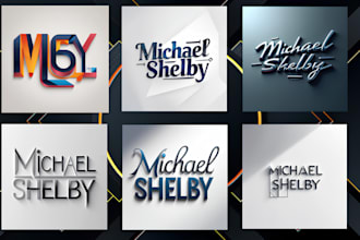 design a modern and artistic text based logo using your word