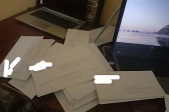 handwrites letter,cards,postal code and envelopes for you