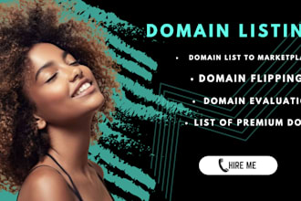 list your domain names on top marketplaces with appraisal