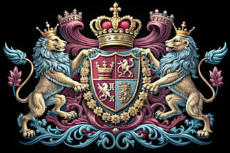 do luxury heraldic family crest coat of arms logo or graphics design