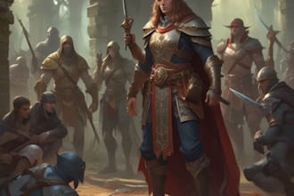draw a dnd party art and d and d character