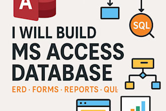 build ms access database with erd, forms, reports