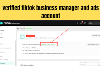 create agency verified tiktok business manager and ads account