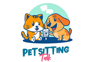 make unique modern animal dog pet care veterinary logo