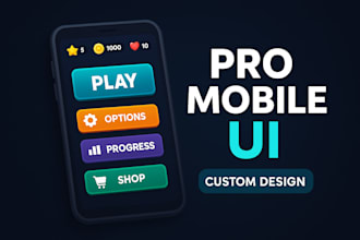 design custom game UI UX for android and ios games