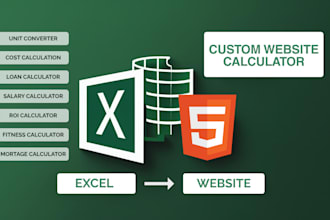 create a custom web calculator or convert excel to web calculator