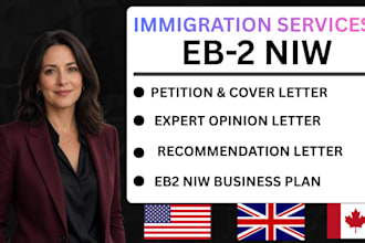 write eb1a eb2 niw or o1 petition cover letter