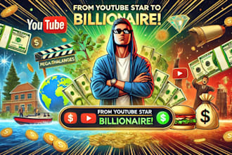 create 5 proffesional thumbnail for youtube videos only for 1 dollar