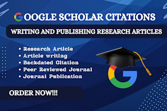 write, publish your research article to increase your google scholar citation