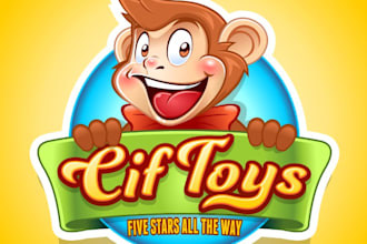 design unique kid toy logo