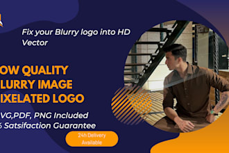 recreate blurry logo into a high resolution vector design