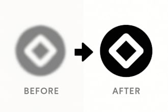 redraw, vectorize logo edit, retrace, clean, refine, duplicate