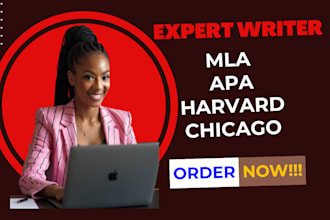 write, proofread and format any apa, mla, harvard, or chicago research