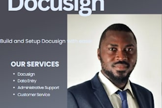 be your virtual assistant for administrative and docusign support