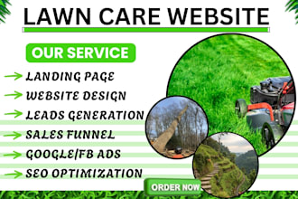 design lawn care landing page landscaping website tree removal lawn care website