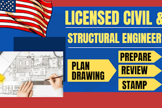 review stamp draw as a licensed civil structural and engineer in florida arizona