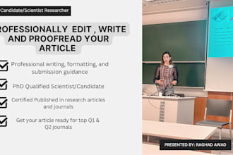 write research articles in top peer reviewed q1 ,q2 journals