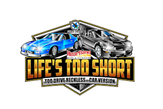 create exclusive and marvelous muscle car logo  design