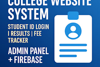 develop a college website with student id portal