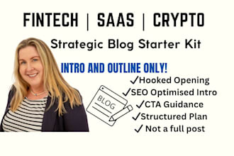 write a fintech blog intro and outline