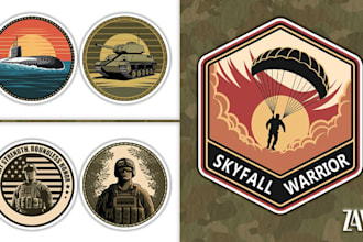 design custom vintage patches and badges for hiking military
