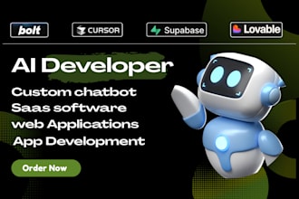 design and develop ai saas app, ai chatbot, ai website, and ai software