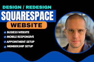build squarespace website design or redesign squarespace website development