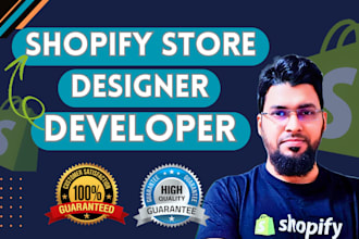 design shopify store, shopify website and dropshipping store