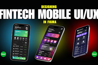 design a modern and secure fintech mobile app UI in figma