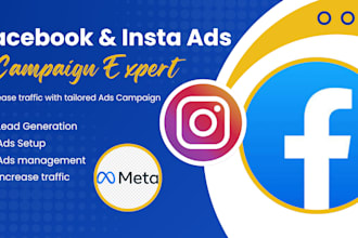 set up a professional facebook and insta ad campaign tailored to your goal