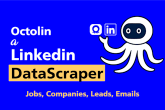 give octolin to copy scrape jobs, company, lead collection