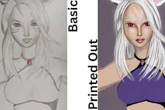 paint your dnd character portrait oder a person by a photo