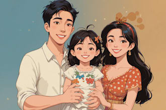 design a disney family portrait