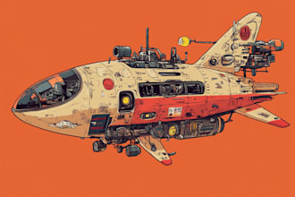 design spaceship, sci fi illustration and sci fi art