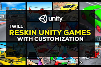 reskin 2d and 3d unity games with ads, iap, UI, and publishing